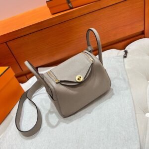 M8 Asphalte Mini lindy 19cm Tc Leather Gold Hardware Full Handmade