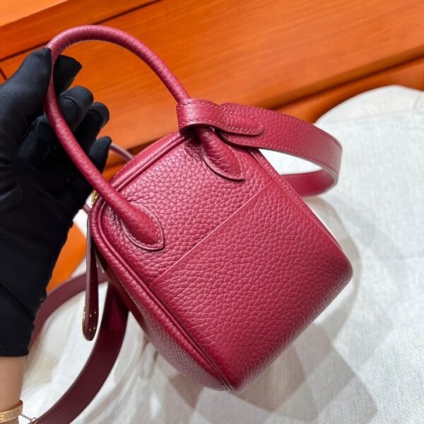 B5 Rubis Mini lindy 19cm Tc Leather Gold Hardware Full Handmade