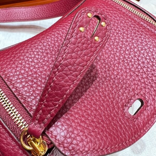 B5 Rubis Mini lindy 19cm Tc Leather Gold Hardware Full Handmade