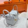 08 Blue pale Mini lindy 19cm Tc Leather Gold Hardware Full Handmade
