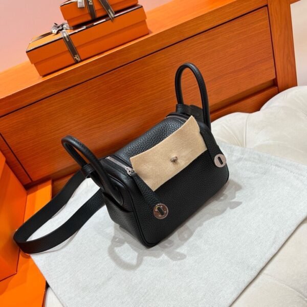 Ck89 Nior/Black Mini lindy 19cm Tc Leather Gold Hardware Full Handmade