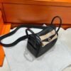 Ck89 Nior/Black Mini lindy 19cm Tc Leather Gold Hardware Full Handmade