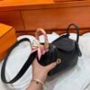 Ck89 Nior/Black Mini lindy 19cm Tc Leather Gold Hardware Full Handmade
