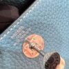 75 Blue Jean Mini lindy 19cm Tc Leather Gold Hardware Full Handmade
