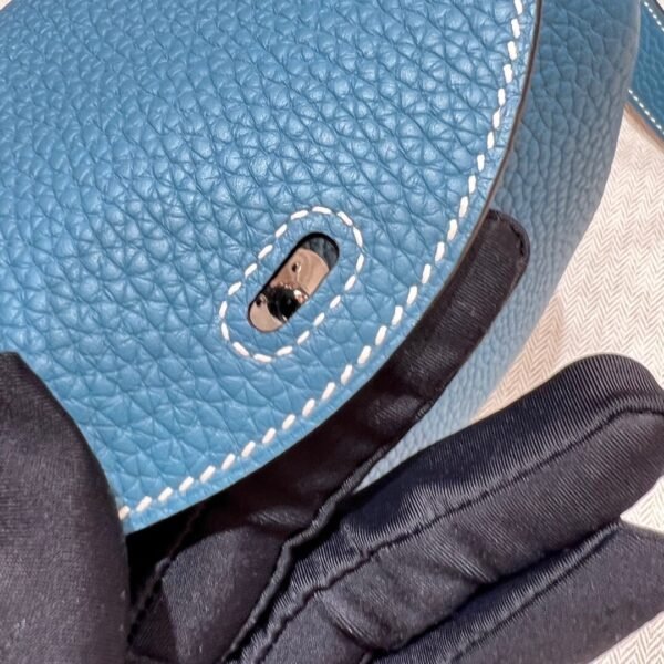 75 Blue Jean Mini lindy 19cm Tc Leather Gold Hardware Full Handmade