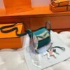 7F Blue paon Mini lindy 19cm Tc Leather Gold Hardware Full Handmade