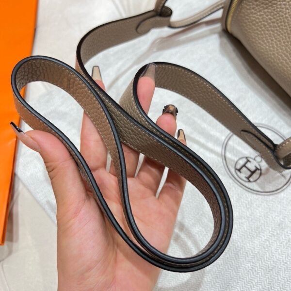 81 Gris tourterelle Mini lindy 19cm  Tc Leather Gold Hardware Full Handmade