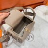81 Gris tourterelle Mini lindy 19cm  Tc Leather Gold Hardware Full Handmade
