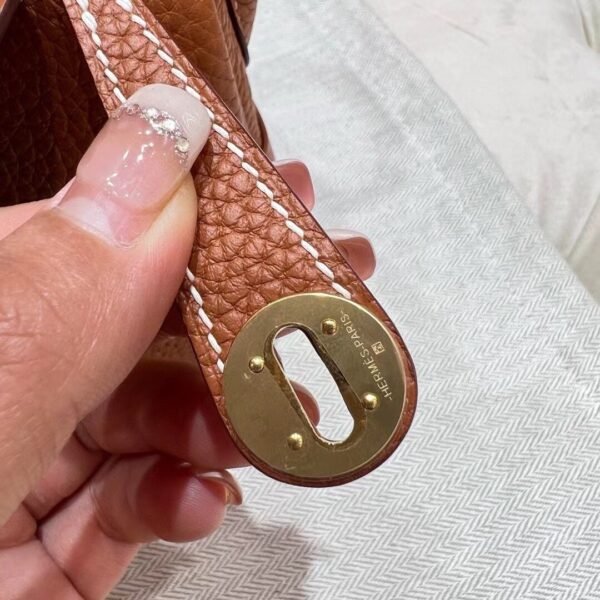 37 Gold Mini lindy 19cm Tc Leather Gold Hardware Full Handmade