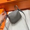 8F Etain Mini Lindy 19cm Tc Leather Silver Hardware Full Handmade ChatGPT