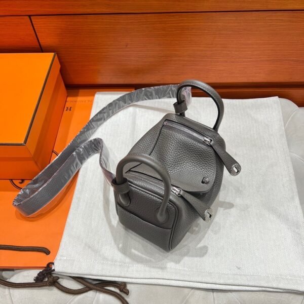 8F Etain Mini Lindy 19cm Tc Leather Silver Hardware Full Handmade ChatGPT