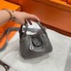 8F Etain Mini Lindy 19cm Tc Leather Silver Hardware Full Handmade ChatGPT