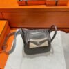 8F Etain Mini Lindy 19cm Tc Leather Silver Hardware Full Handmade ChatGPT