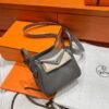 8F Etain Mini Lindy 19cm Tc Leather Silver Hardware Full Handmade ChatGPT