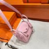 3Q Rose Sakura Mini Lindy 19CM Tc Leather Silver Hardware Full Handmade