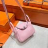 3Q Rose Sakura Mini Lindy 19CM Tc Leather Silver Hardware Full Handmade