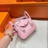 3Q Rose Sakura Mini Lindy 19CM Tc Leather Silver Hardware Full Handmade