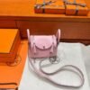3Q Rose Sakura Mini Lindy 19CM Tc Leather Silver Hardware Full Handmade