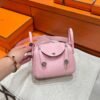 3Q Rose Sakura Mini Lindy 19CM Tc Leather Silver Hardware Full Handmade
