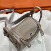 18 Etoupe Mini Lindy 19cm Tc Leather Silver Hardware Full Handmade