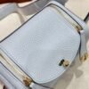 T0 Blue Brume Mini Lindy 19CM Tc Leather Gold Hardware Full Handmade