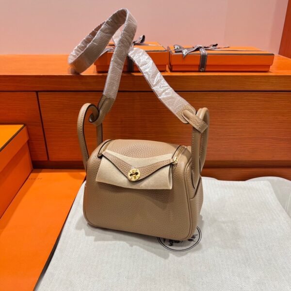 0M Chia Mini lindy 19cm Tc Leather Gold Hardware Full Handmade