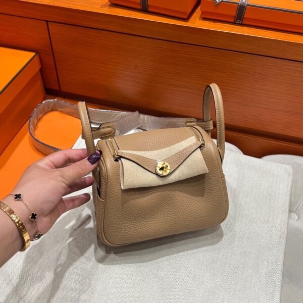 0M Chia Mini lindy 19cm Tc Leather Gold Hardware Full Handmade