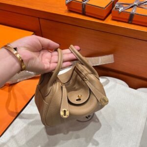 0M Chia Mini lindy 19cm Tc Leather Gold Hardware Full Handmade