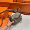 18 Etoupe Mini Lindy 19CM Tc Leather Gold Hardware Full Handmade