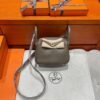 18 Etoupe Mini Lindy 19CM Tc Leather Gold Hardware Full Handmade