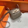 18 Etoupe Mini Lindy 19CM Tc Leather Gold Hardware Full Handmade