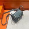 63 Vert amande Mini Lindy 19cm Tc Leather Gold Hardware Full Handmade