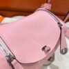 3Q Rose sakura Mini Lindy 19CM Swift Silver Hardware Full Handmade
