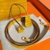 9D Jaune poussin Kelly 25CM Shiny Crocodile Leather Gold Hardware Full Handmade