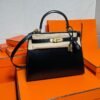 CK89 Black Kelly 28CM Box Leather Gold Hardware Full Handmade