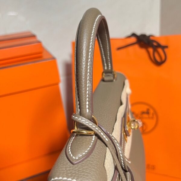 CK18 Etoupe Kelly 25CM Togo Leather Gold Hardware Full Handmade