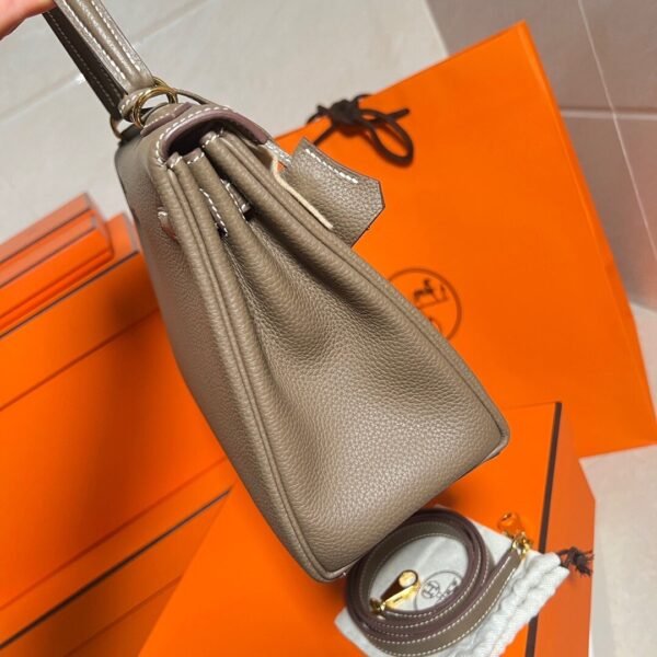 CK18 Etoupe Kelly 25CM Togo Leather Gold Hardware Full Handmade