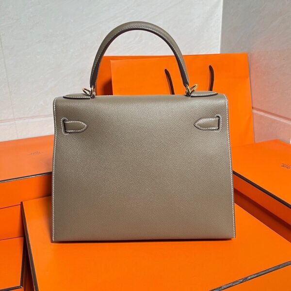 Kelly 28CM Epsom Leather CK18 Etoupe Gold Hardware Full Handmade