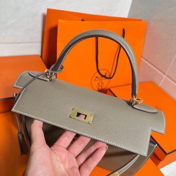Kelly 28CM Epsom Leather CK18 Etoupe Gold Hardware Full Handmade