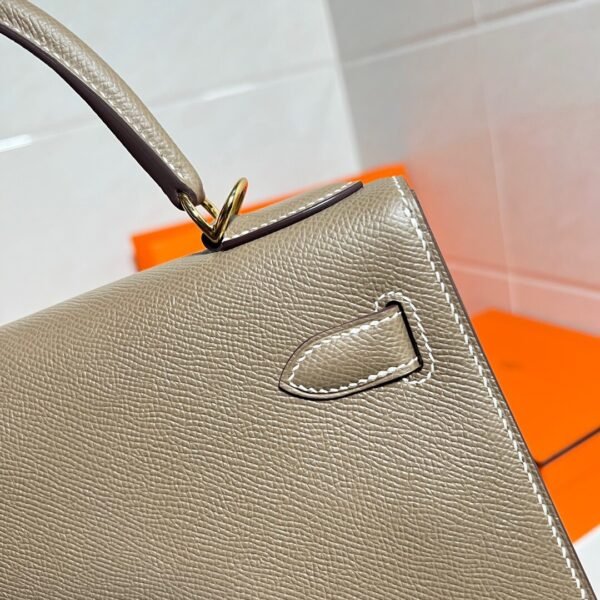 Kelly 28CM Epsom Leather CK18 Etoupe Gold Hardware Full Handmade