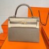 Kelly 28CM Epsom Leather CK18 Etoupe Gold Hardware Full Handmade