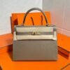 Kelly 28CM Epsom Leather CK18 Etoupe Gold Hardware Full Handmade