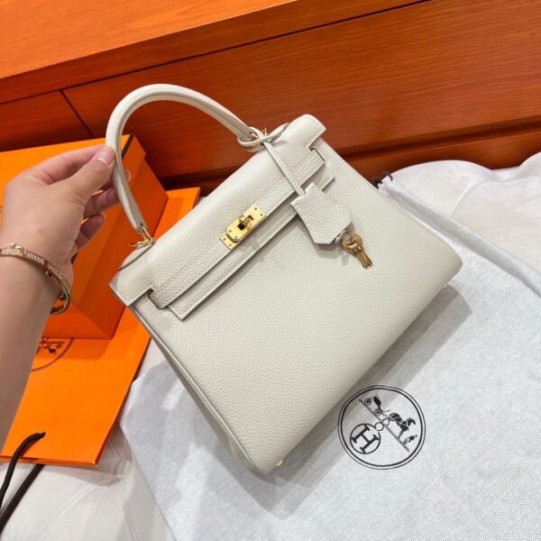 CK10 Craie Kelly 25CM Togo Leather Gold Hardware Full Handmade