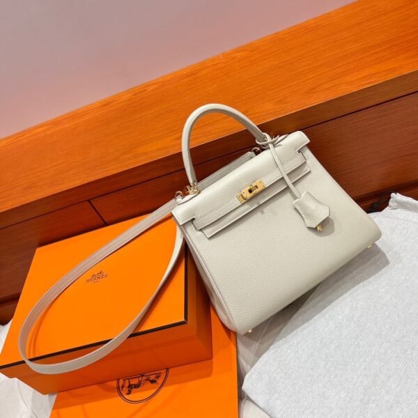 CK10 Craie Kelly 25CM Togo Leather Gold Hardware Full Handmade