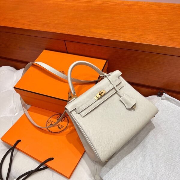 CK10 Craie Kelly 25CM Togo Leather Gold Hardware Full Handmade