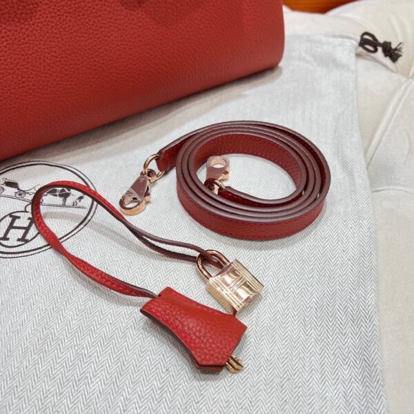 Kelly 32CM Togo Leather S5 Rouge Tomate Rose Gold Hardware