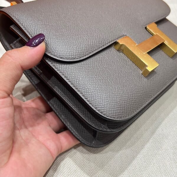 8F Etain Constance 19CM 1-18 Mirror Epsom Leather Gold Hardware Full Handmade