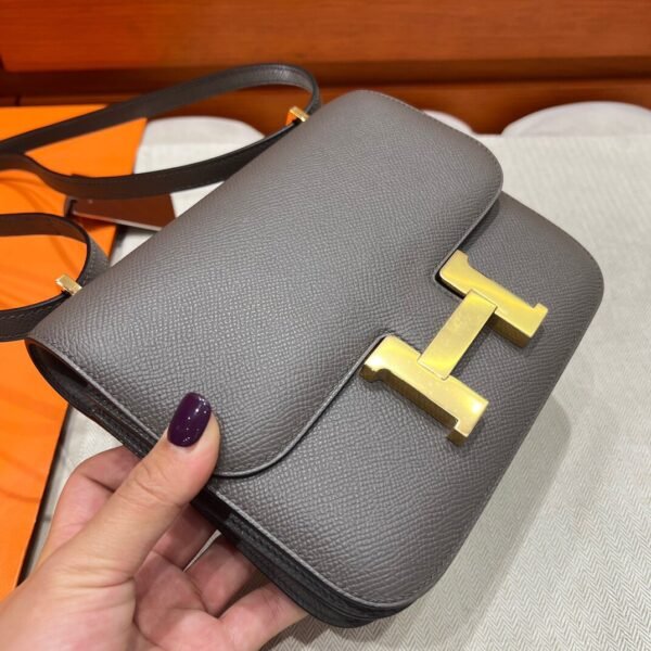 8F Etain Constance 19CM 1-18 Mirror Epsom Leather Gold Hardware Full Handmade