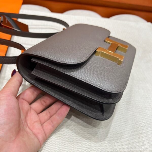 8F Etain Constance 19CM 1-18 Mirror Epsom Leather Gold Hardware Full Handmade