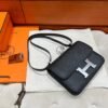 CK89 Black Constance 24CM 1-18 Mirror M Epsom Leather Silver Hardware Full Handmade